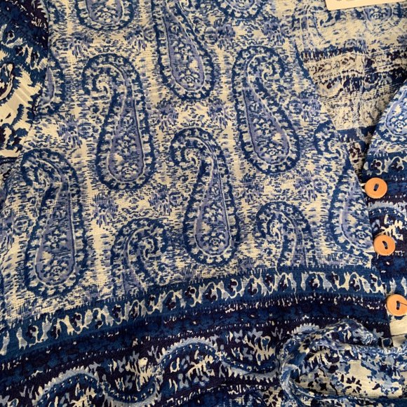 Zara Women's Cotton Midi Printed Shirt Dress V-Neck Collar Short Sleeves Size M - Picture 10 of 16